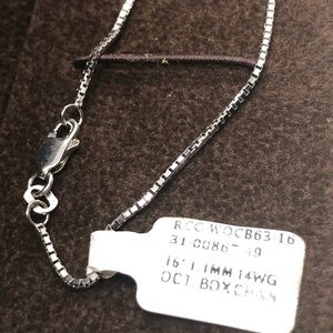16” 1.1MM 14k white gold necklace originally $222